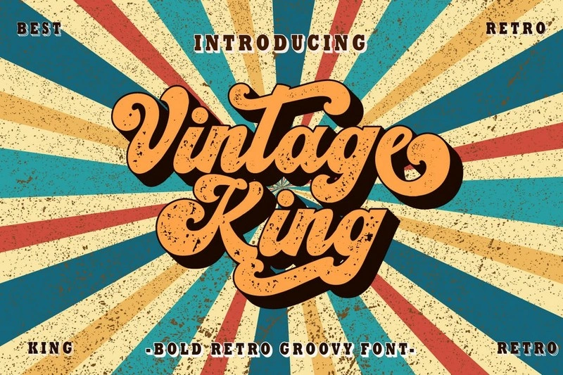Vintage King - Bold Retro Font