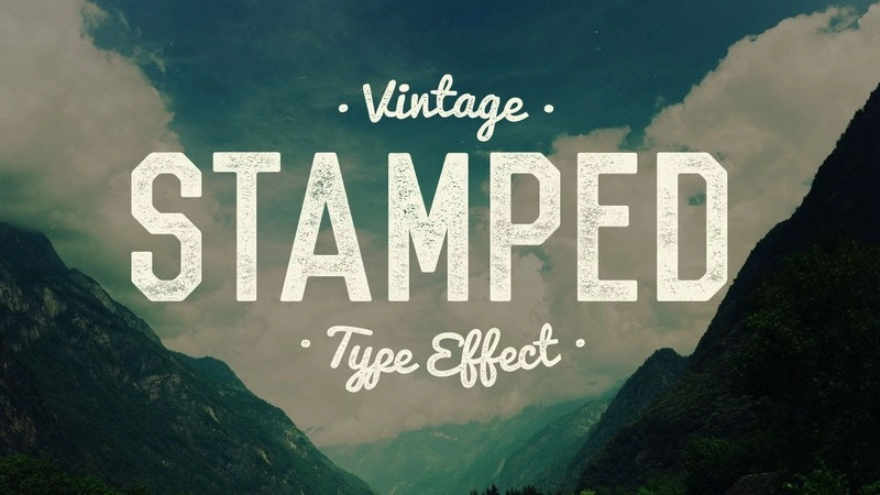 Vintage Stamped Text