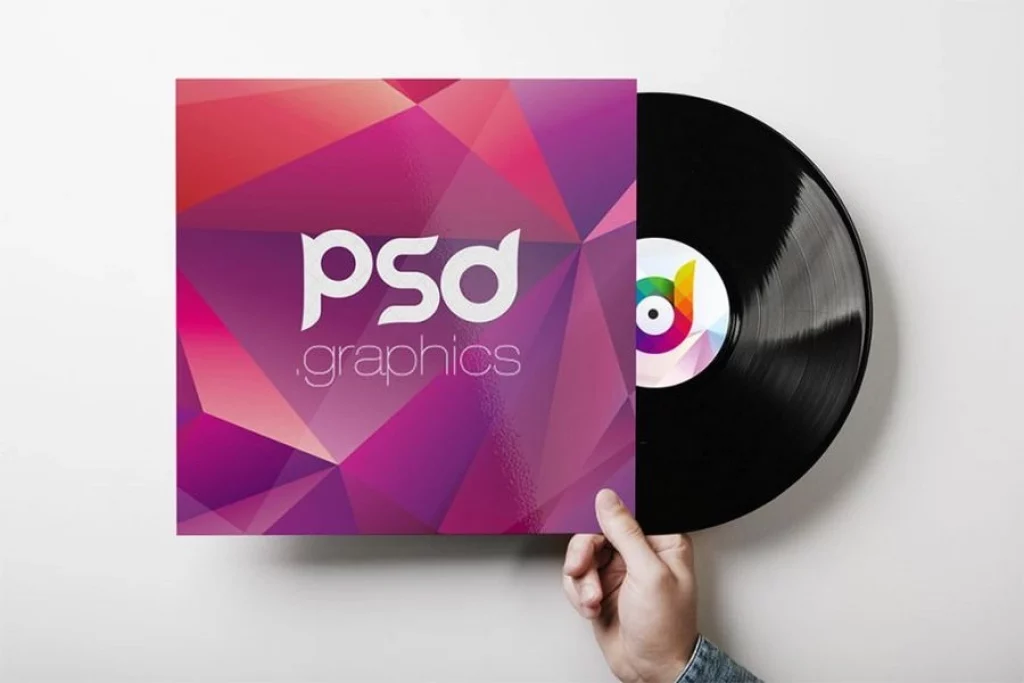 Vinyl Record Cover PSD Template