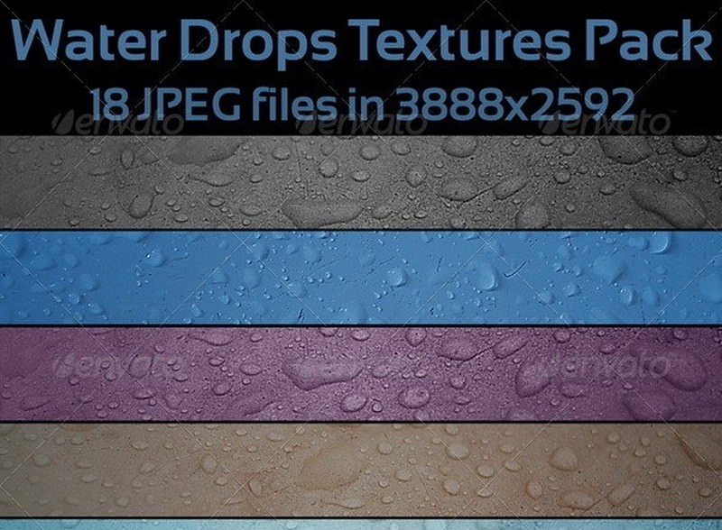 Water Drops Textures Pack