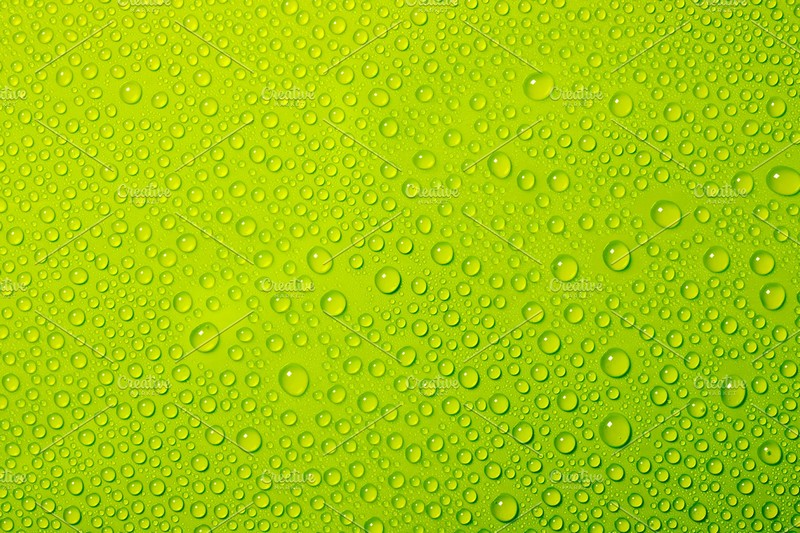 Water Drops on Green Background # 2