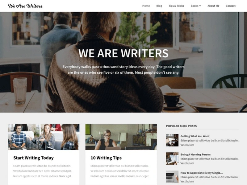 We Are Writers php Theme