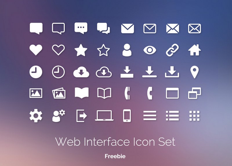 Web Interface Icon Set - Freebie (PSD)