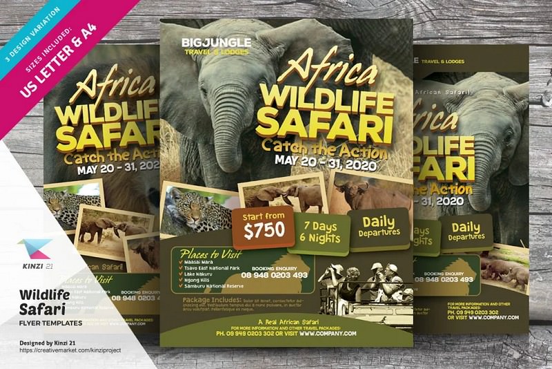 Wildlife Safari Flyer Templates