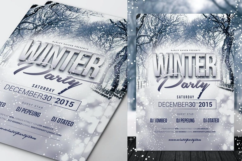 Winter Event Flyer Invitation