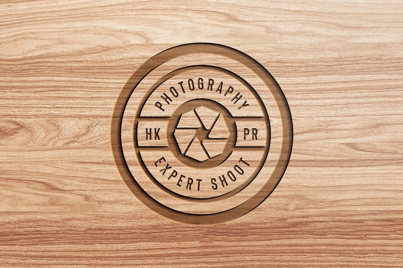 Wood Cutting Logo Mockup