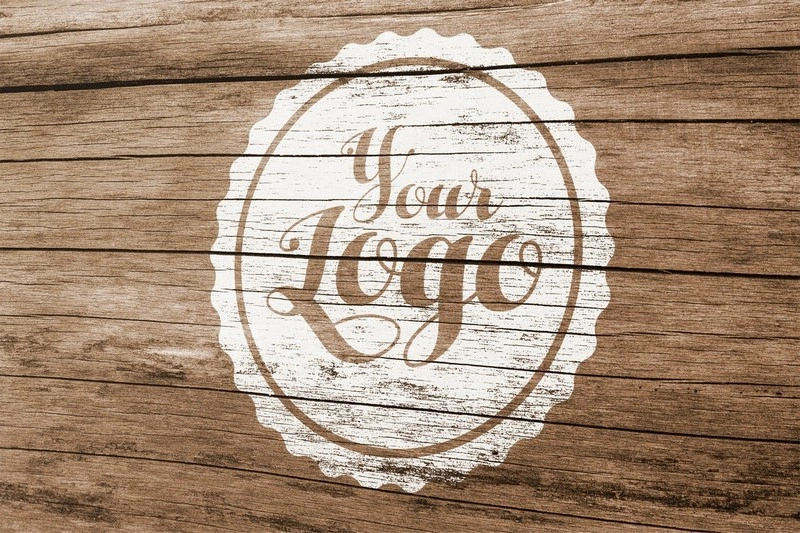 Wood Logo Mockup 002