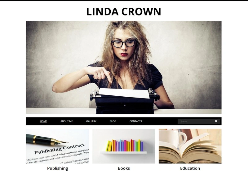 Writer's Page Joomla PHP Template