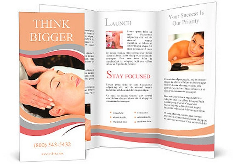 Young woman Receiving massage - SPA Brochure Template