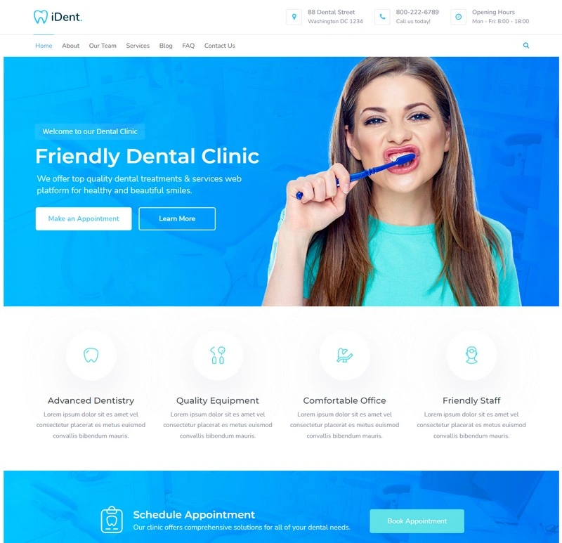 iDent - Dentist & Medical WordPress Theme