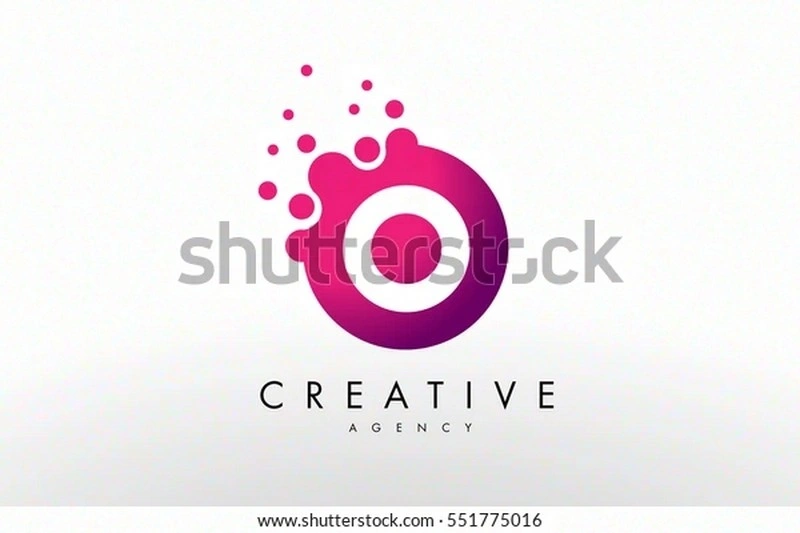 Dots Letter O Logo Template